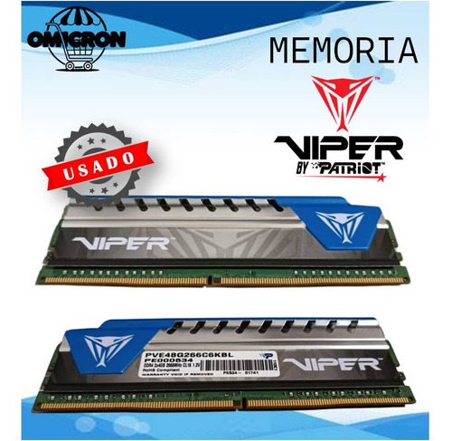Patriot Viper Elite Pve48g266c6kbl 4 Gb 2666 Mhz Cl16 Ddr4 (Usado)