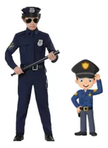 Comprar Disfraz Niño Profesiones Y Oficios Policía 