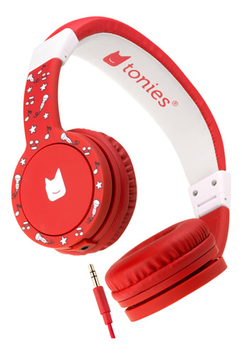 Tonies Auriculares Con Cable Plegables Para Ninos - Rojo