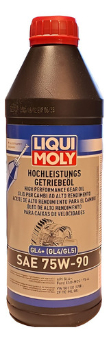 Valvulina Liqui Moly Gl4+ 75w90 Sintética Hc L46