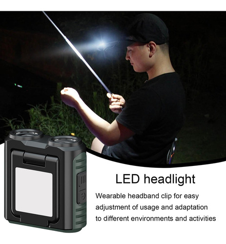 Linterna Frontal Led Recargable Usb Mini Cap Clip Para Acamp