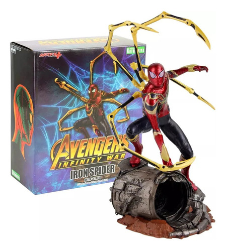 Boneco Estátua Homem Aranha Marvel Vingadores Pronta