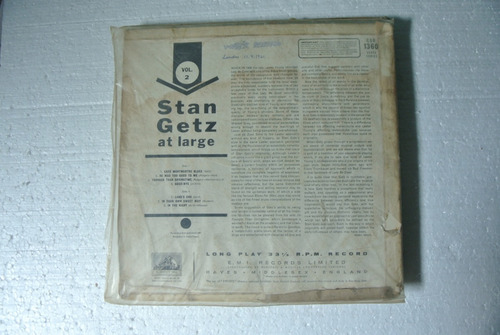 Lp Stan Getz - At Large Volume 2 - Nacional Ler Descriçao (Usado)