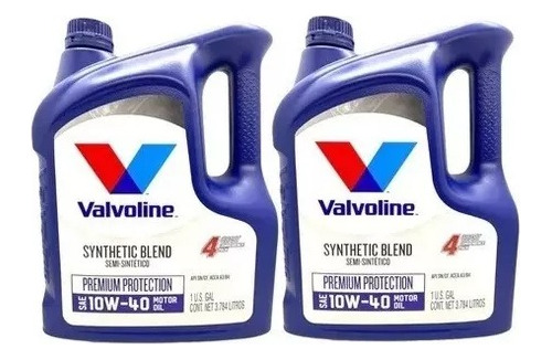 Kit Aceite 10w40 Semisintentico Valvoline X 4lt (x2 Bidones)