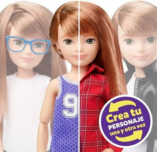 Barbie Creatable World Muñeca Muñeco Niña Niño 2 En 1 Crea