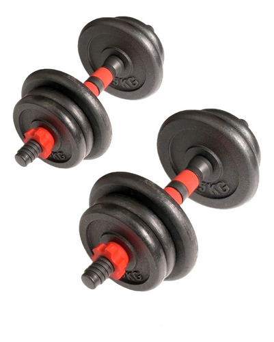 Set De Mancuernas 20kg/fitness/gym/peso Ajustable