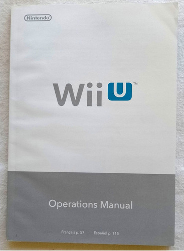 Manual De Wii U - Original