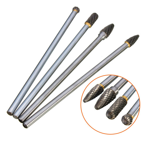 A, Broca Acero For Pulir Tungsteno, 4 Unidades Diámetro