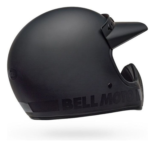 Casco Moto Bell Moto-3 Integral Sin Visor Fibra De Vidrio Negro Classic Matte/gloss Blackout Xl
