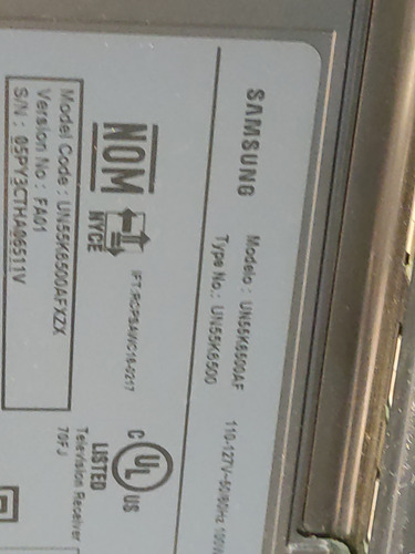 Pantalla Samsung Un55k6500af Con Display Roto Funcionando Al (Usado)