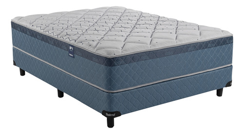 Colchón Y Sommier Belmo Pocket 1 - 2 Plazas 190x140 60 Cm Al Color Azul