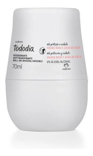 Desodorante Natura Roll On TodoDia Mango Rosa y Agua De Coco prebiotica 70ml