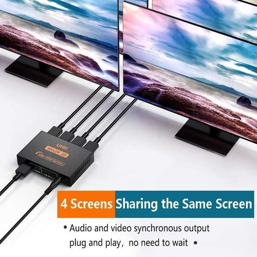Imagen 3 de 4 de Adaptador Hdmi Hub Splitter 4k*2k (hdmi Splitter 1x4)