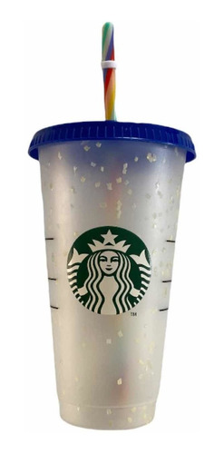 Vaso Starbucks Confeti 710 Ml Cambia De Color