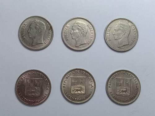 Colección De 6 Monedas Antiguas De Niquel Del Año 1965