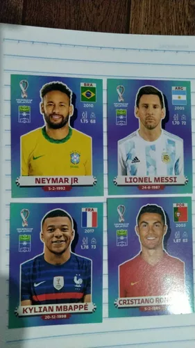 4 sticker panini catar 2022 world cup MESSI MBAPPE NEYMAR CR7