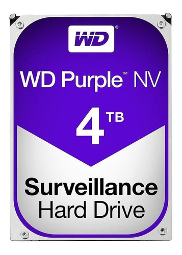 Disco duro interno Western Digital WD Purple NV WD4NPURX 4TB púrpura