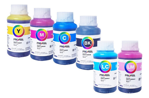 6 X250ml Kit Tinta Inktec Profeel E0017 Ecotank L805 L1800