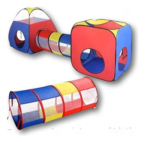 Casa Campaña Plegable Pelotas Túnel 4 En 1 Niños Xtrm P