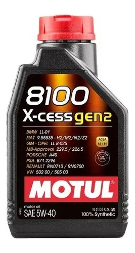 Aceite Motul 5w40 X-cess Gen2 Synthetic Tienda En Chacao 