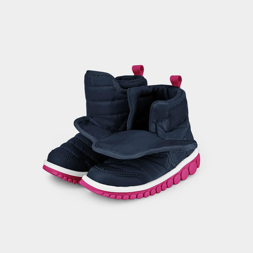 Bota Infantil Bibi Roller 2.0 Drop Azul Marinho Com Rosa
