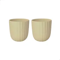 Comprar 2 Mini Vasos De Cerâmica Bege Para Decorar Plantar Suculenta