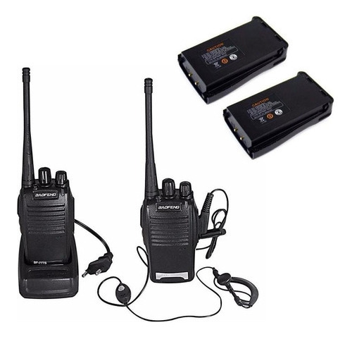 Walk Talk Radio Comunicador Talkabout Baofeng 777 Cor Preto com fone