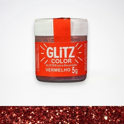 Glitter Para Decoración  Glitz  Rojo  5g Repostería