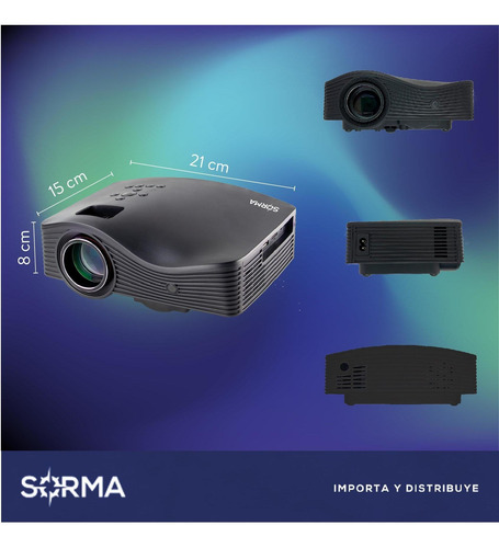 Imagen 2 de 2 de Proyector Wifi Mirrorcast Hd1080 Portatil 1500 Lumens