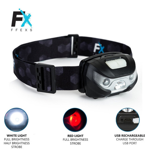 Recargable Linterna Frontal Usb Faro Faros Led Super Brillan