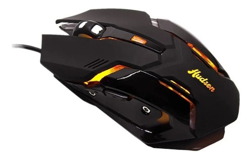 Mouse Gamer Alámbrico Con Luz Led | Hudson Color Negro