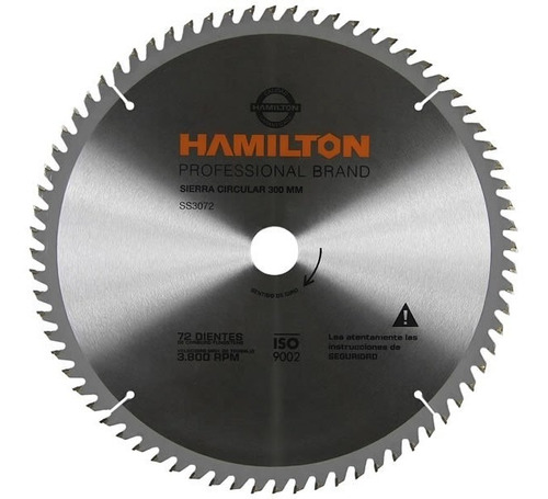 Sierra Circular Widia Hamilton 305mm Ss3072 72 D P/madera