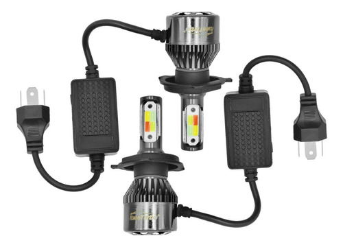 Kit Focos H4 Led 2 Caras Royal Flash 4 Colores