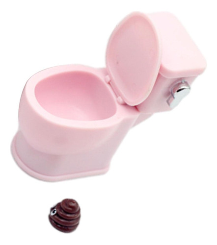 Muebles Para Casa De Muñecas, Juguete De Baño En Rosa