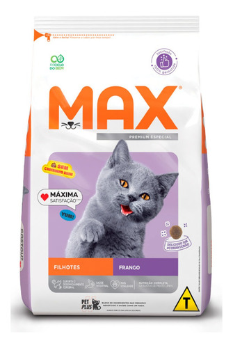 Max Cat Ração Filhotes Sabor Frango 20kg