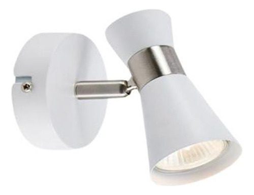 Aplique 1 Luz Blanco Con Cromo U1581 Apto Led Gu10 Mks