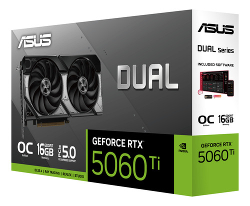 Tarjeta De Video Asus Dual Geforce Rtx 5060 Ti 16gb Gddr7 Oc
