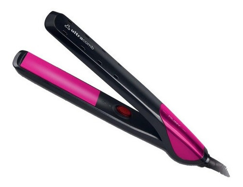 Imagen 2 de 7 de Planchita De Pelo Ultracomb Ruby Ap-4401 Negra Y Fucsia