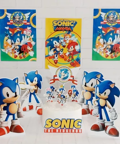 MINI PERSONAGENS DECORATIVOS FESTA SONIC THE HEDGEHOG - 50 UNIDADES