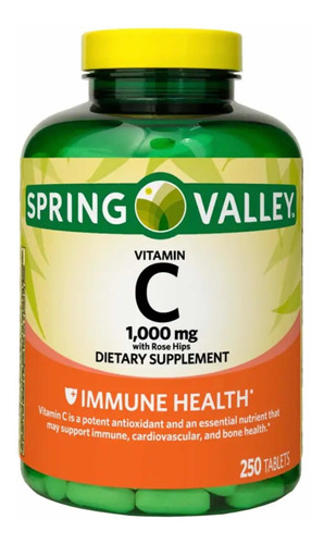 Vitamina C 1000mg (250 Tabletas) Spring Valley