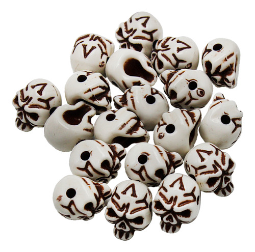 Cuenta Separador Acrílico 100g Pulseras Bisutería Collares Calavera Café 230pz 9 Mm 1.1 Mm