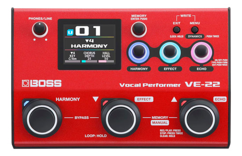 Processador Boss De Voz Vocal Perfomer Preamp Ve 22 110v - 220v