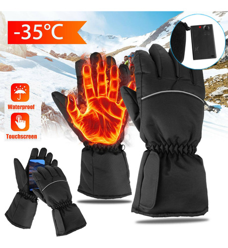 2 Guantes Eléctricos Con Calefacción Pantalla Táctil Para