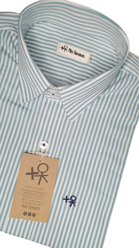 Camisa Para Hombre Rayas Verde.