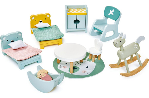 Muebles De Juguete Cuarto Infantil Casa Muñecas Tender Leaf