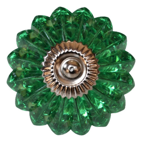 5 Tiradores Perilla P/mueble Flor Pimpollo Color Verde