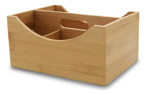 comprar Caddy Utensil Utensil De Bambú De Ybm Con Soporte De Servill