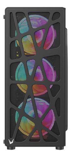 Gabinete Mid Tower Formula V Mana Negro 4 Fan Rgb