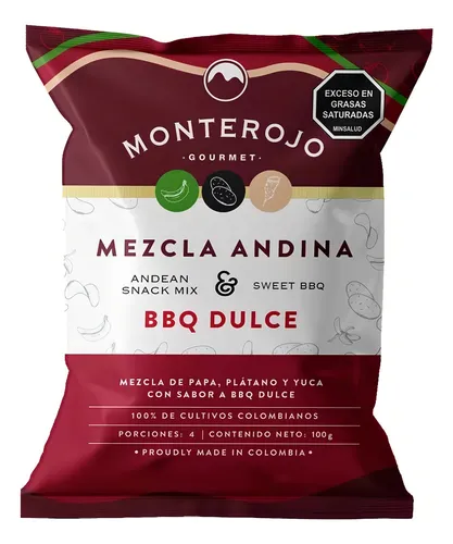 Papas Edicion Mezcla Andina Bbq Dulce Monterojo 3paq X100gr
