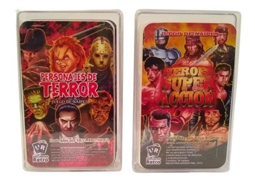 Cartas Terror + Super Accion Rocky Chucky Freddy Halloween